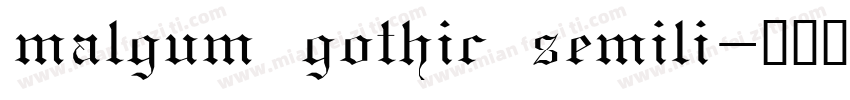 malgum gothic semili字体转换